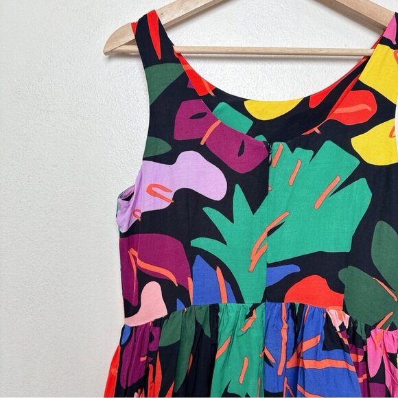 Gorman Womens 10 Floral Sleeveless Fit and Flare Frondsense Dress - Picture 11 of 16